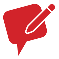 red feedback icon